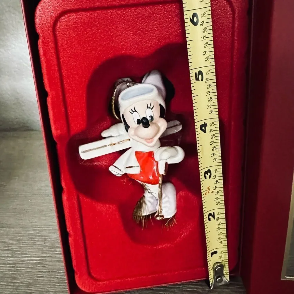 Lenox Disney Skiing Minnie Mouse Christmas Holiday Ornament